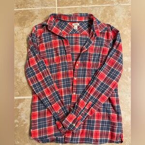 L.L. Bean Women’s Red and Blue Plaid Shirt